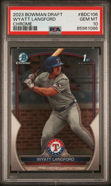 2023 Bowman Bowman Draft Chrome #BDC-106 Wyatt Langford front