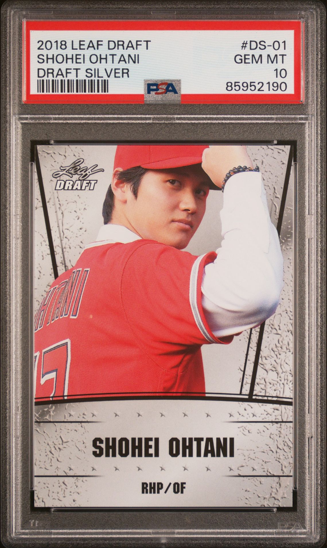 2018 Leaf LEAF DRAFT OHTANI DRAFT SILVER #DS-01 Shohei Ohtani front