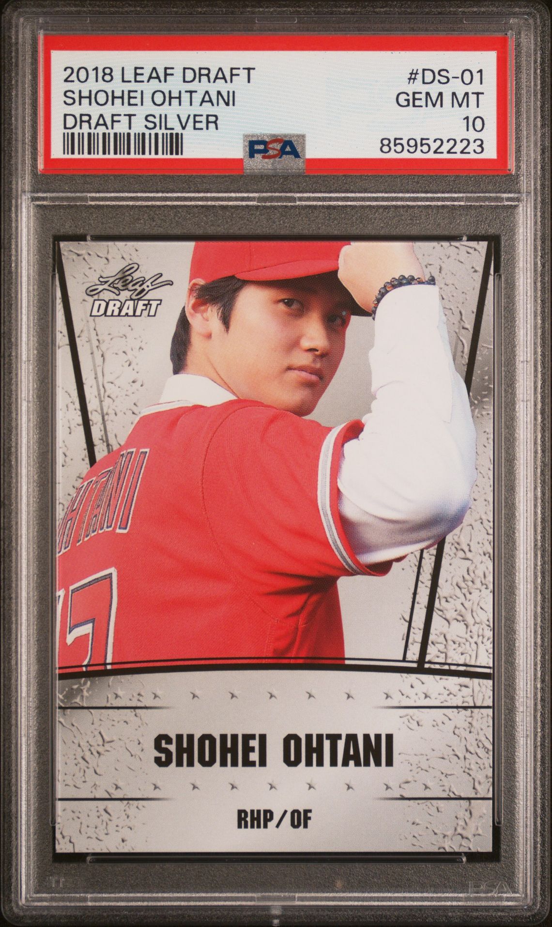 2018 Leaf LEAF DRAFT OHTANI DRAFT SILVER #DS-01 Shohei Ohtani front