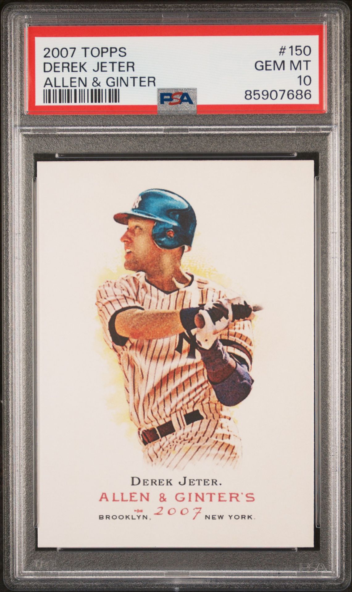 2007 Topps TOPPS ALLEN & GINTER #150 Derek Jeter front