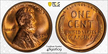 1936 1C Doubled Die Obverse, Type 1 MS67RD