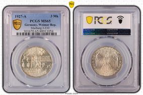 1927-A 3 Mk Marburg J-330 MS65