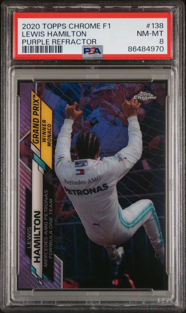 2020 Topps Chrome F1 Orange Refractor #F1A-LH Lewis Hamilton 