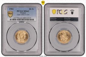 1901 20 Fr Gad-1064 F-534 MS62