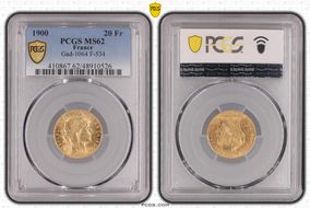 1900 20 Fr Gad-1064 F-534 MS62