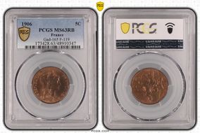 1906 5C Gad-165 F-119 MS63RB