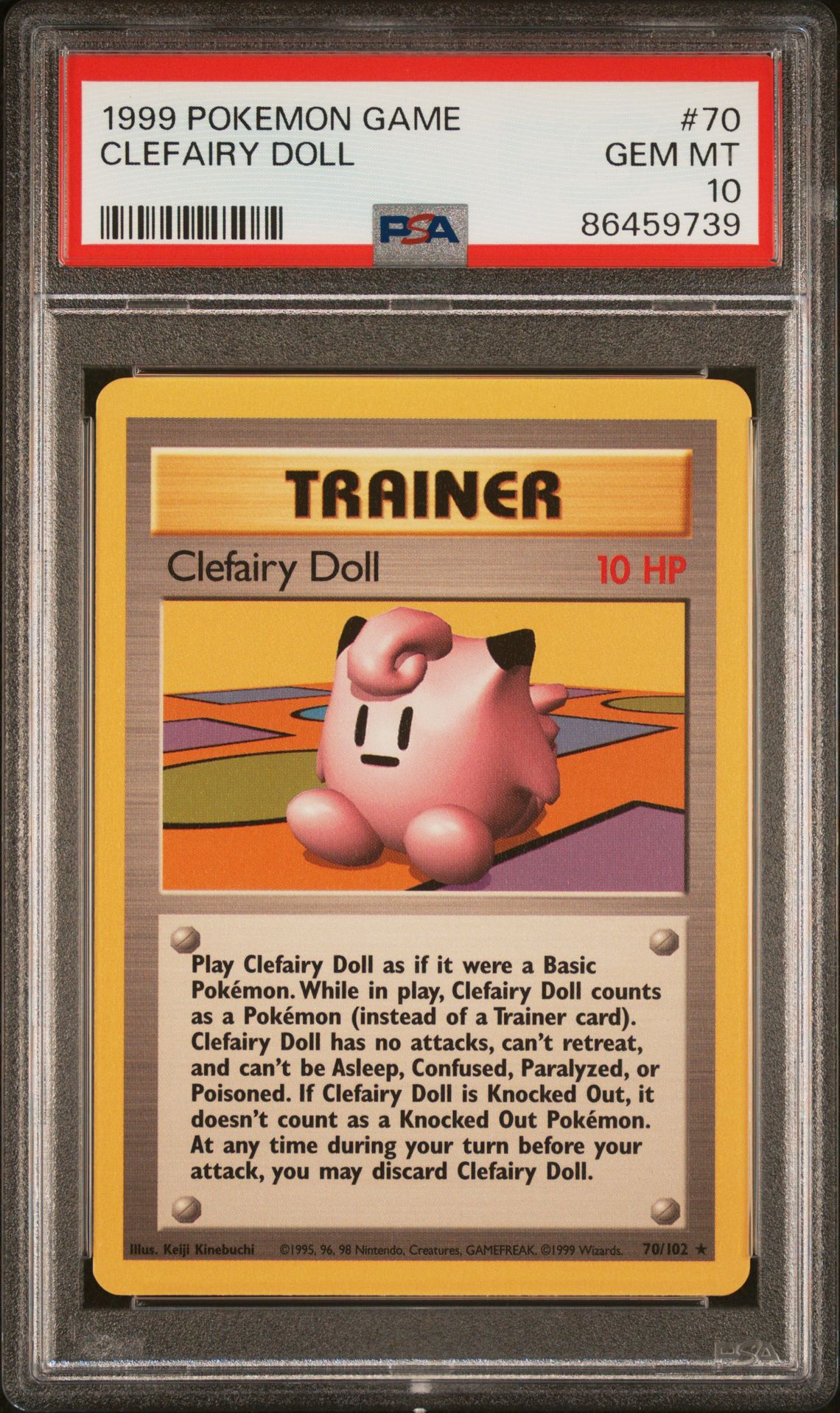 1999 Pokemon POKEMON GAME #70 Clefairy Doll front