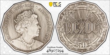 2023 50C AC/DC 50th Anniversary Antiqued SP69