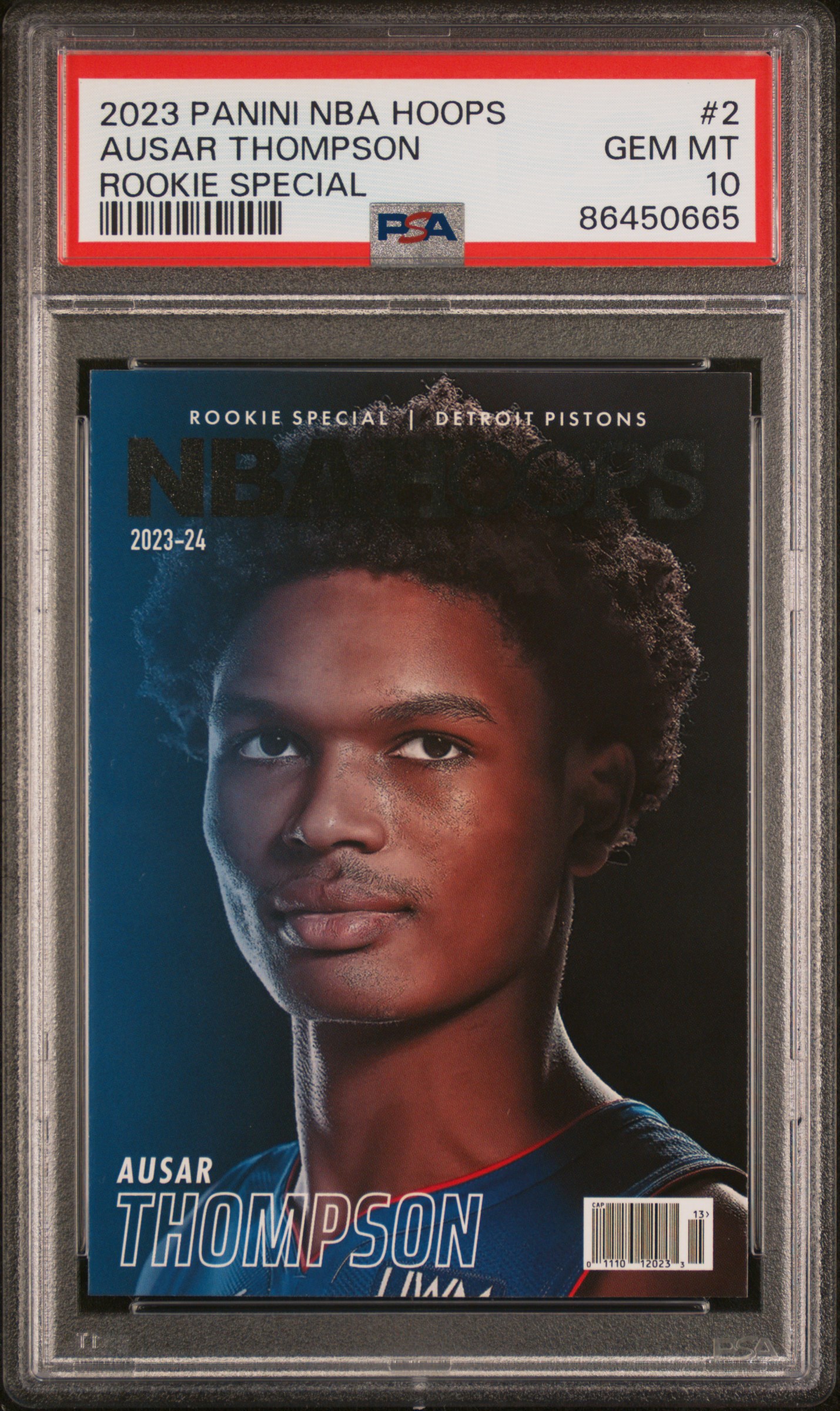 2023-24 Panini NBA Hoops Rookie Special #2 Ausar Thompson Rookie Card – PSA GEM MT 10