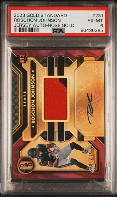 2023 Panini Gold Standard Jersey Autograph-Rose Gold #231 Roschon