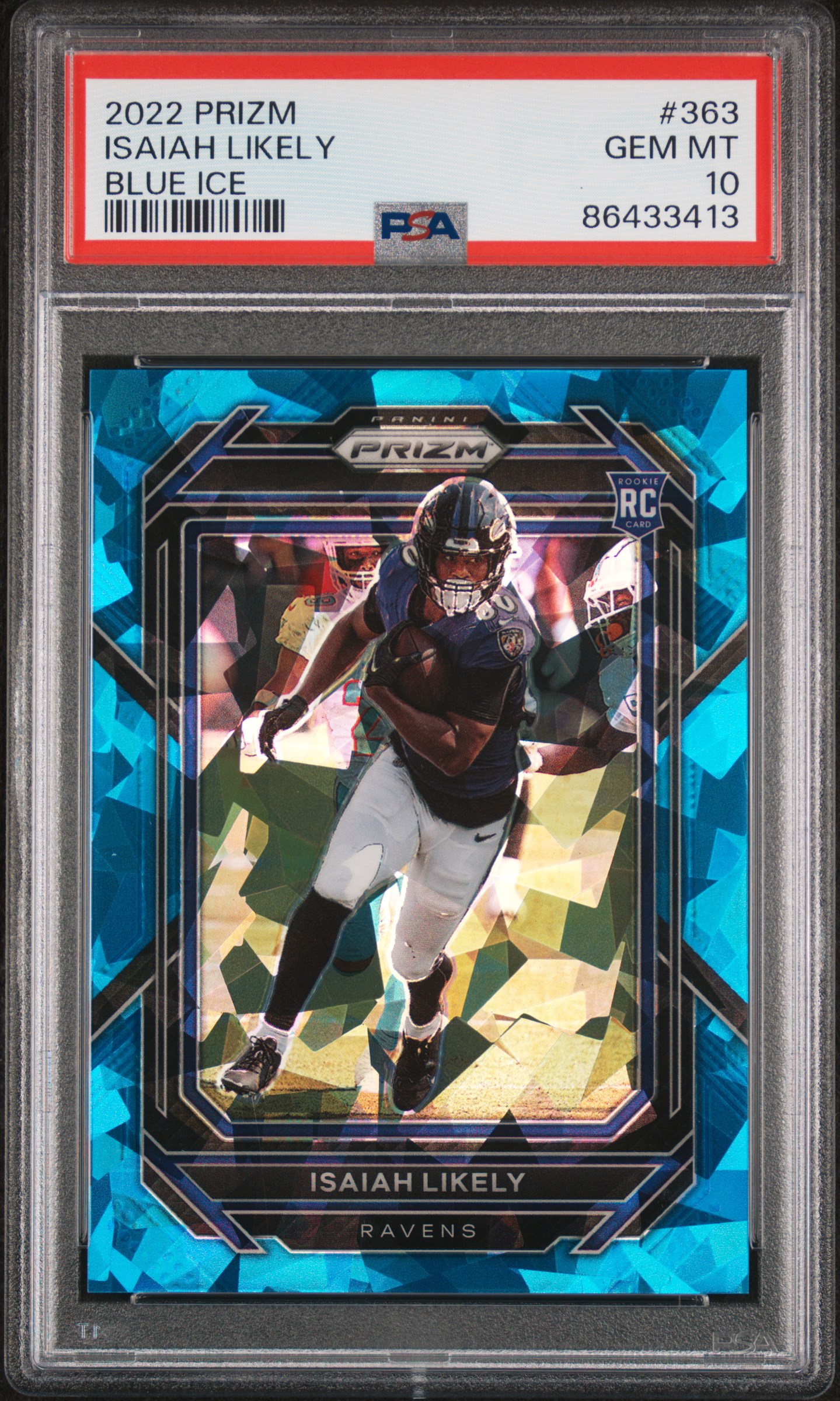 2022 Panini Prizm Isaiah Likely #363 (Blue Ice) Gem Mt 10 front