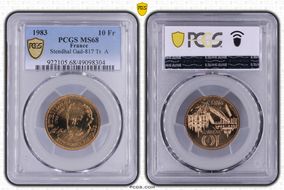 1983 10 Fr Stendhal Gad-817 Tr. A MS68