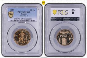 1987 10 Fr Tranche A MS65