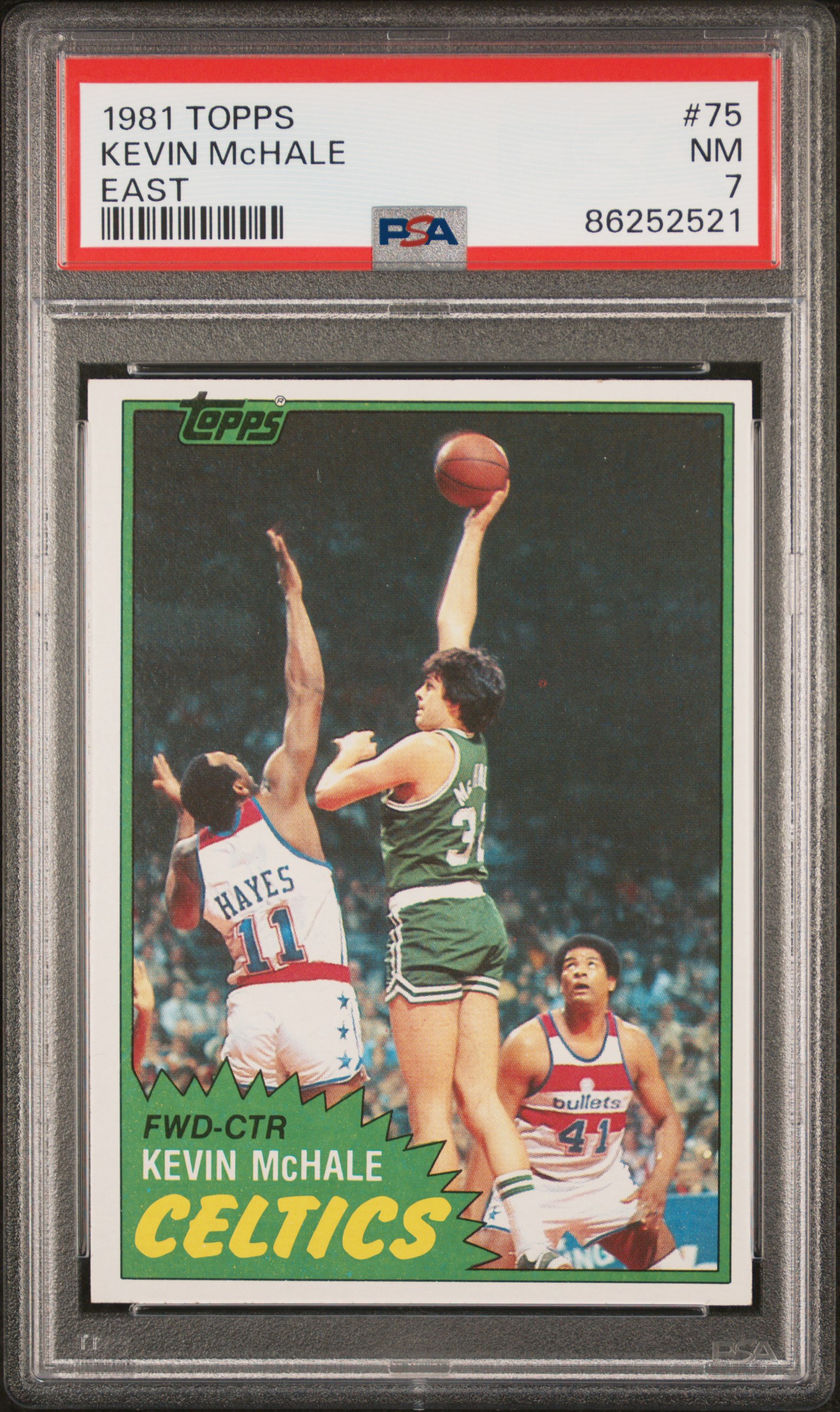 1981 Topps East #75 Kevin Mchale – PSA NM 7