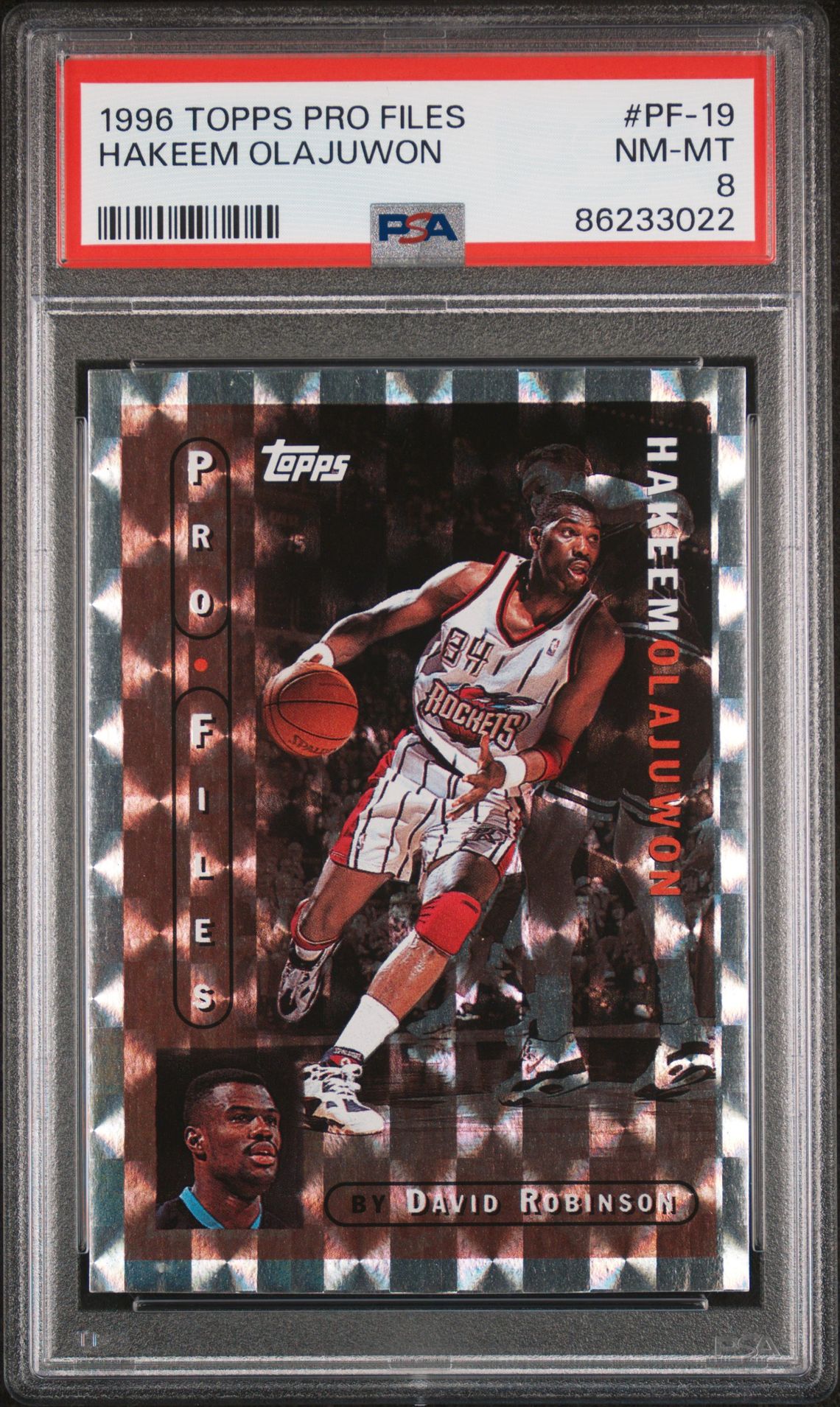 1996 Topps TOPPS PRO FILES #PF-19 Hakeem Olajuwon front