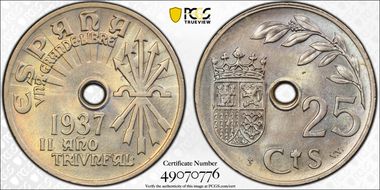 1937 25C KM-753 MS65