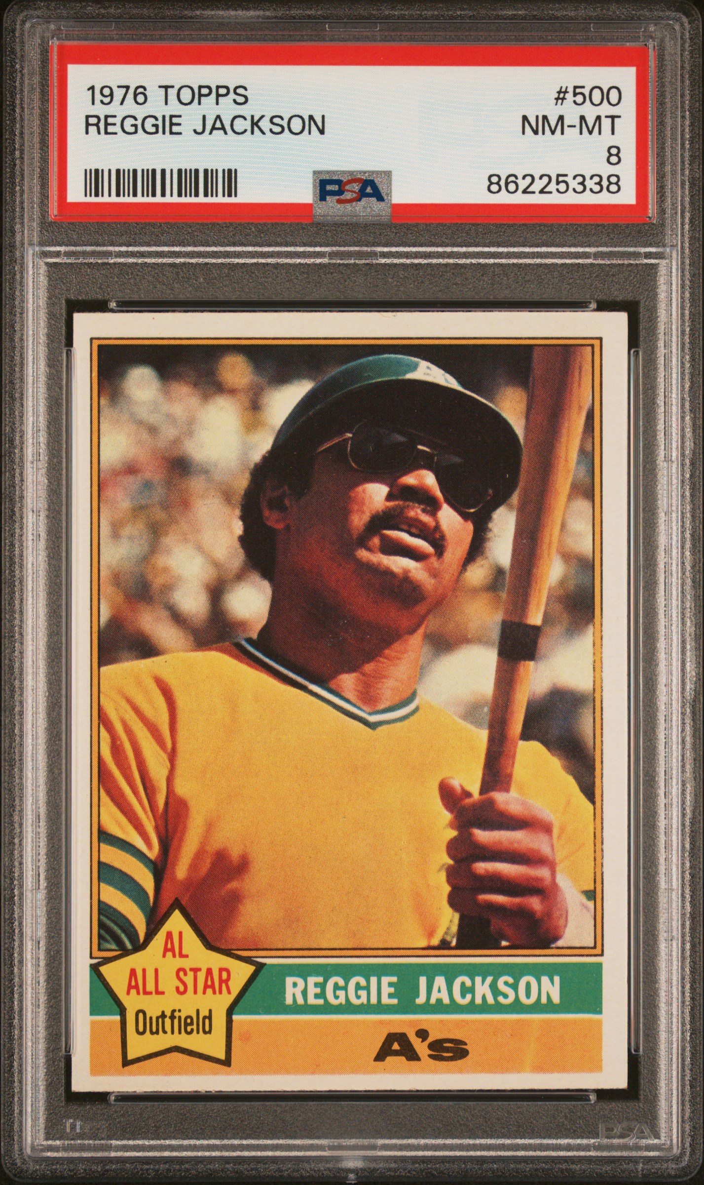 1976 Topps #500 Reggie Jackson – PSA NM-MT 8
