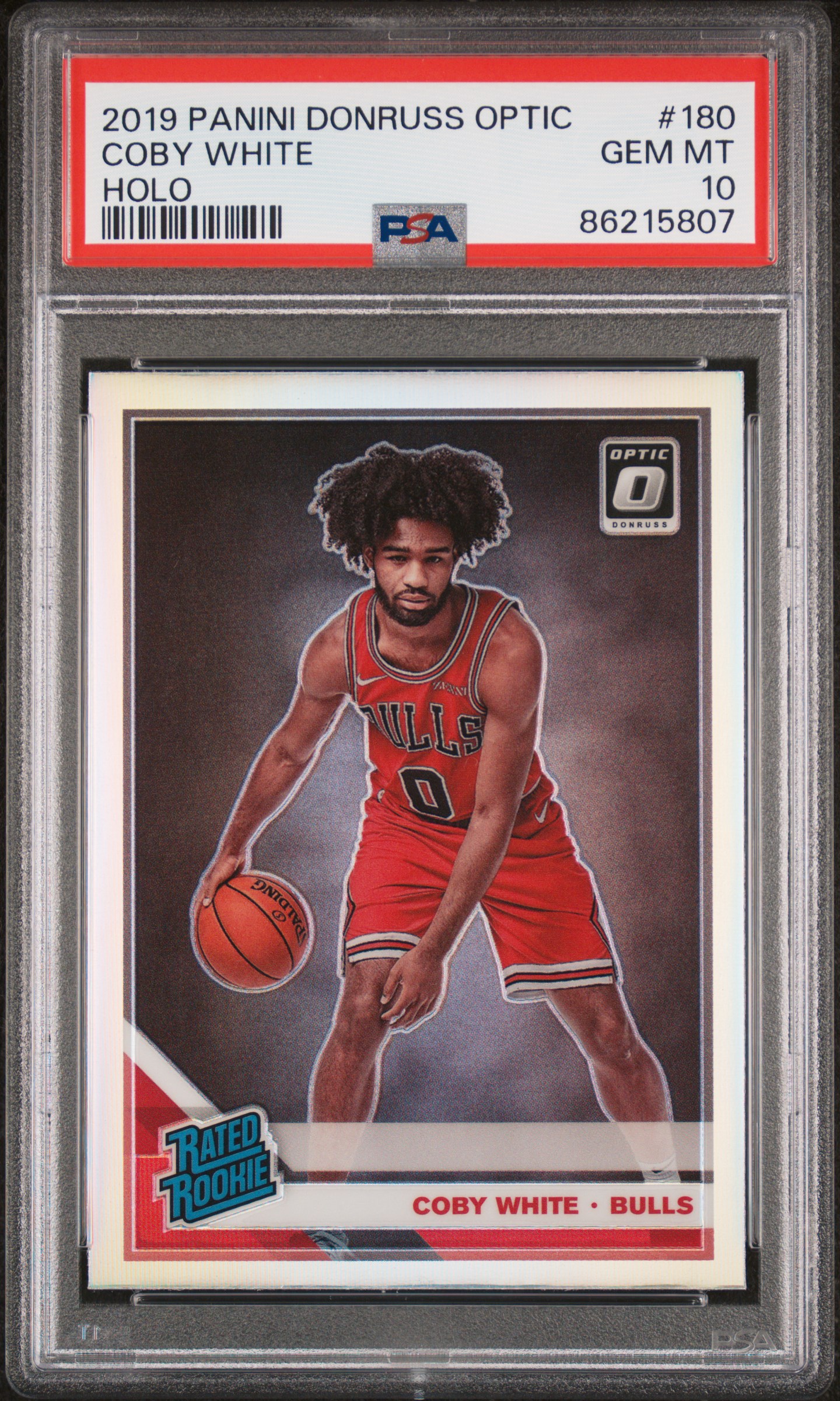 2019-20 Panini Donruss Optic Holo Rated Rookie #180 Coby White Rookie Card – PSA GEM MT 10