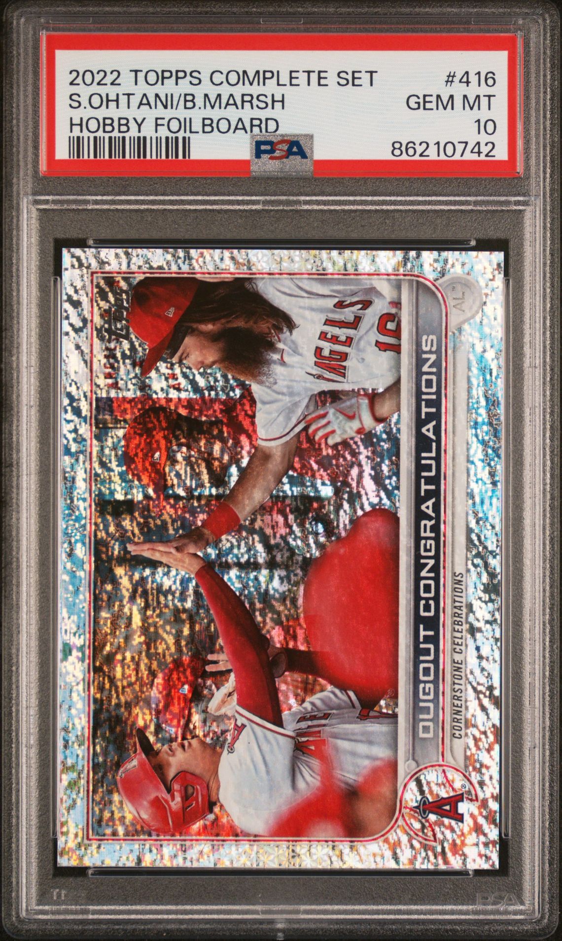 2022 Topps TOPPS COMPLETE SET HOBBY FOILBOARD #416 S.Ohtani/B.Marsh front