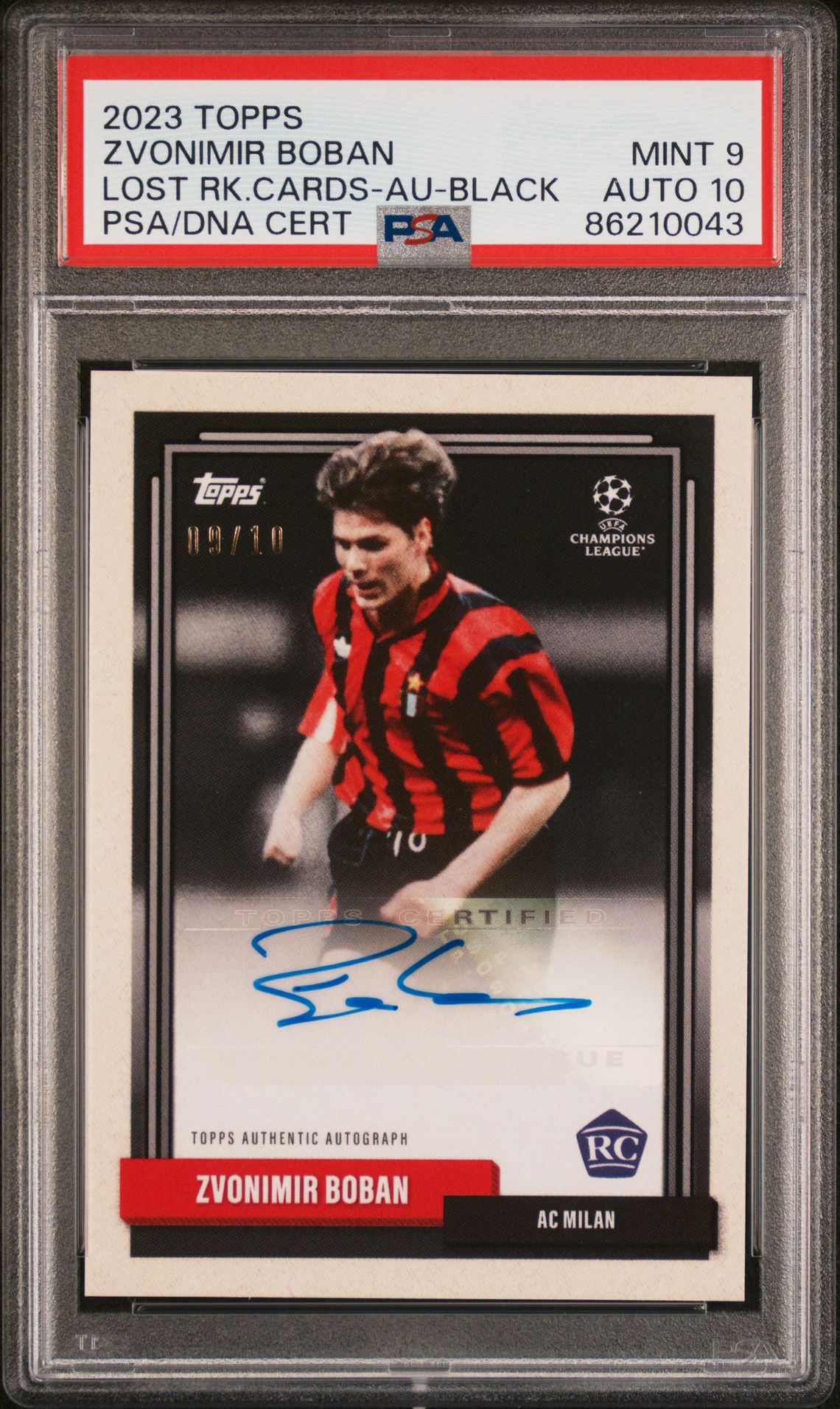 2023 Topps TOPPS THE LOST ROOKIE CARDS LOST RK.CARDS-AU-BLACK Zvonimir Boban front