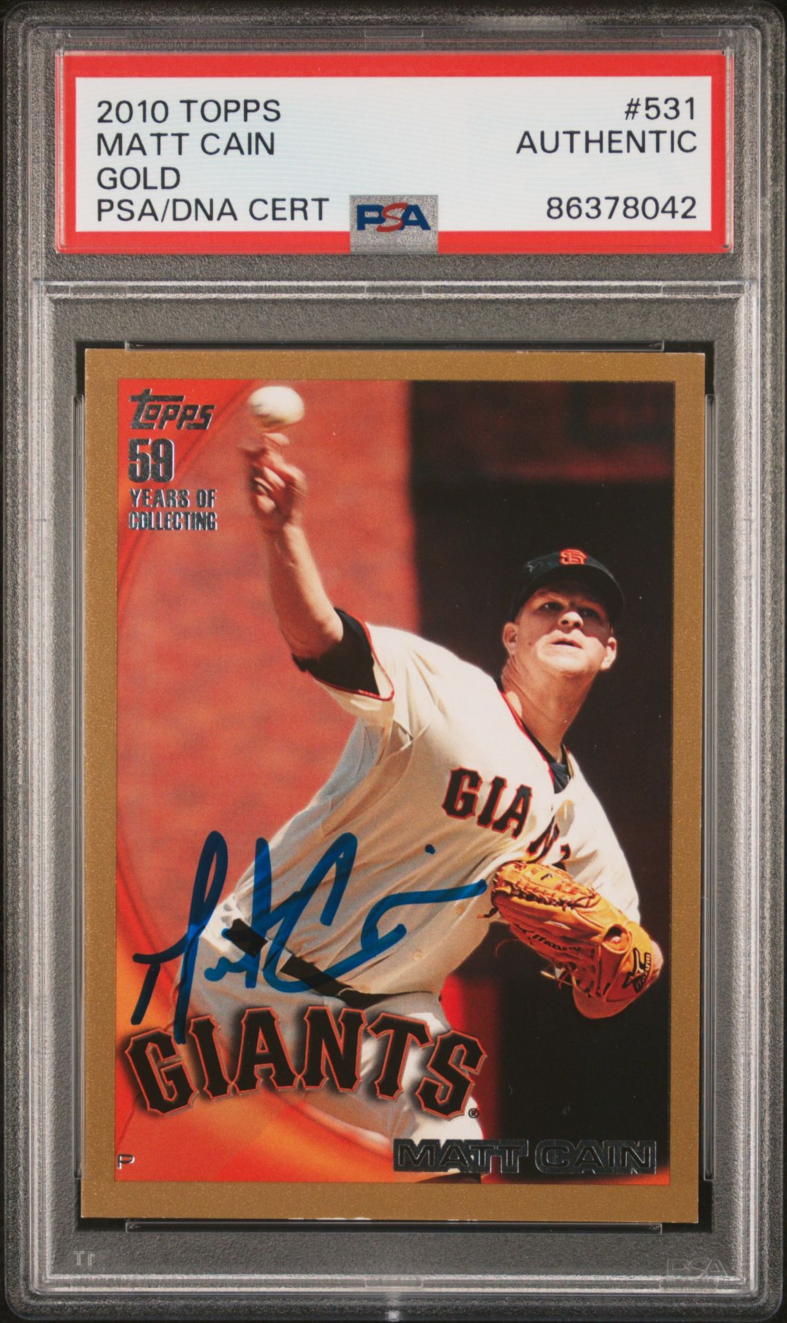 2010 Topps TOPPS GOLD #531 Matt Cain front