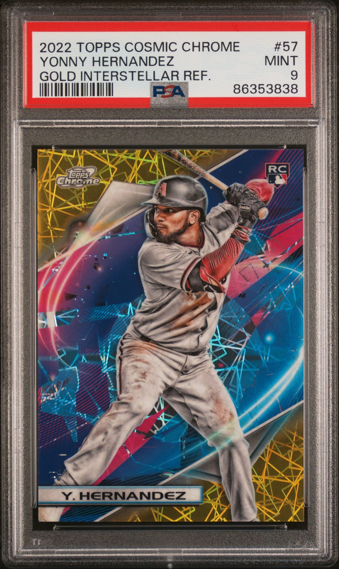 2022 Topps TOPPS COSMIC CHROME GOLD INTERSTELLAR REF. #57 Yonny Hernandez front