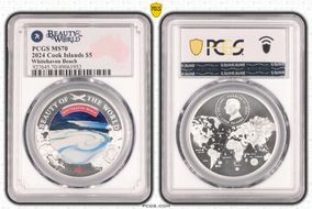 2024 $5 Whitehaven Beach Beauty of the World MS70