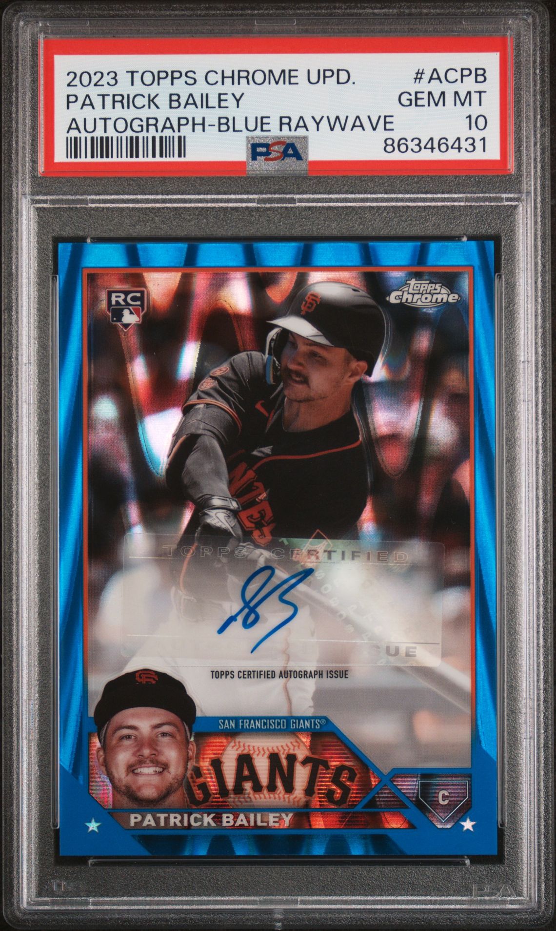 2023 Topps TOPPS CHROME UPDATE AUTOGRAPH Refractor #ACPB Patrick Bailey front