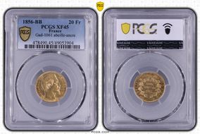 1856-BB 20 Fr Gad-1061 abeille-ancre XF45