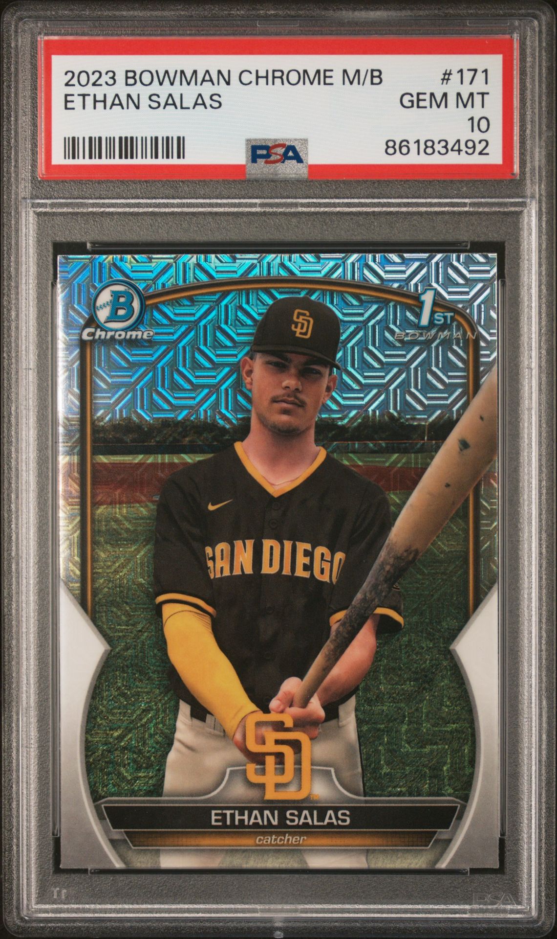 2023 Bowman Bowman Mega Box Chrome Refractor #171 Ethan Salas front