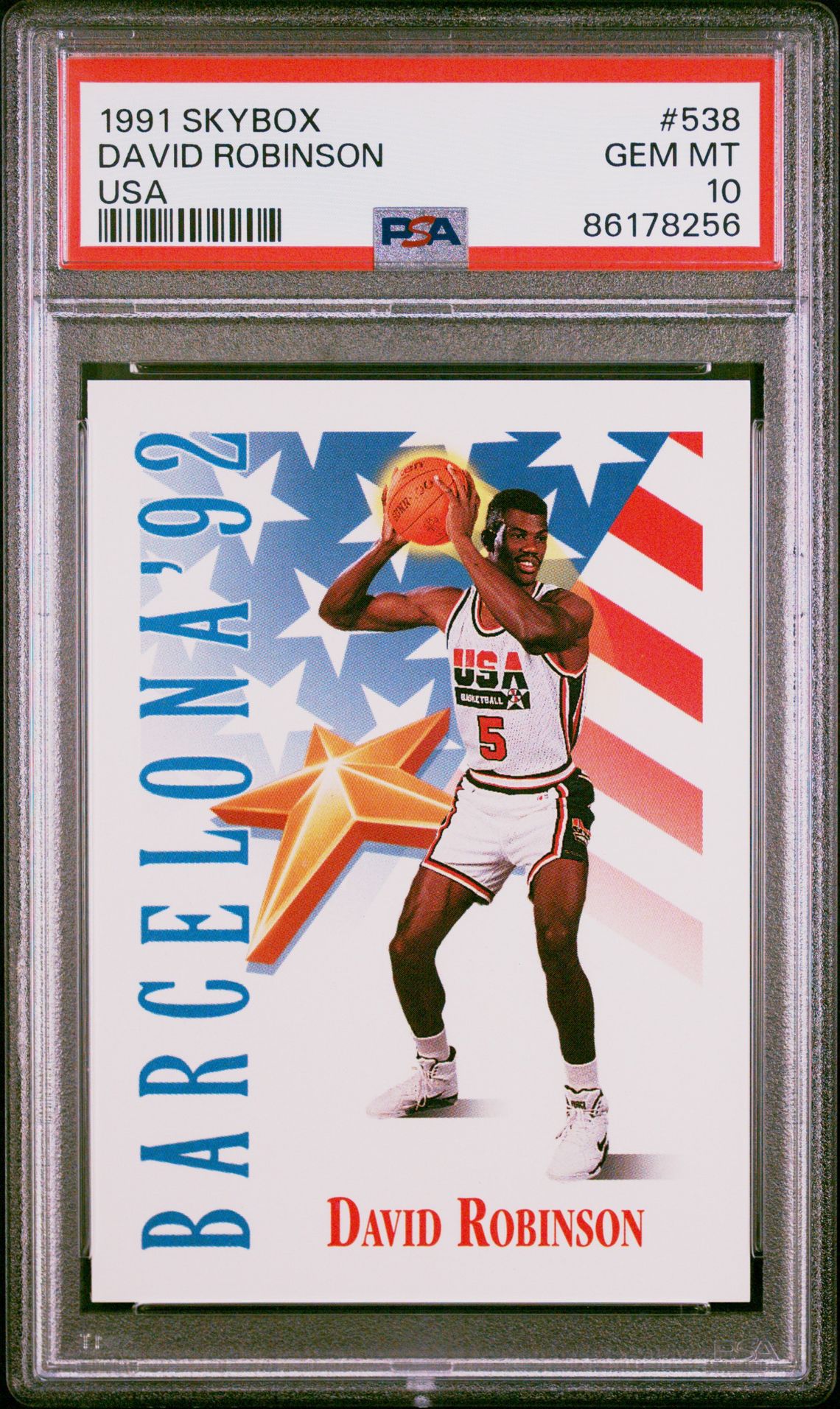 1991 SkyBox SKYBOX USA #538 David Robinson front