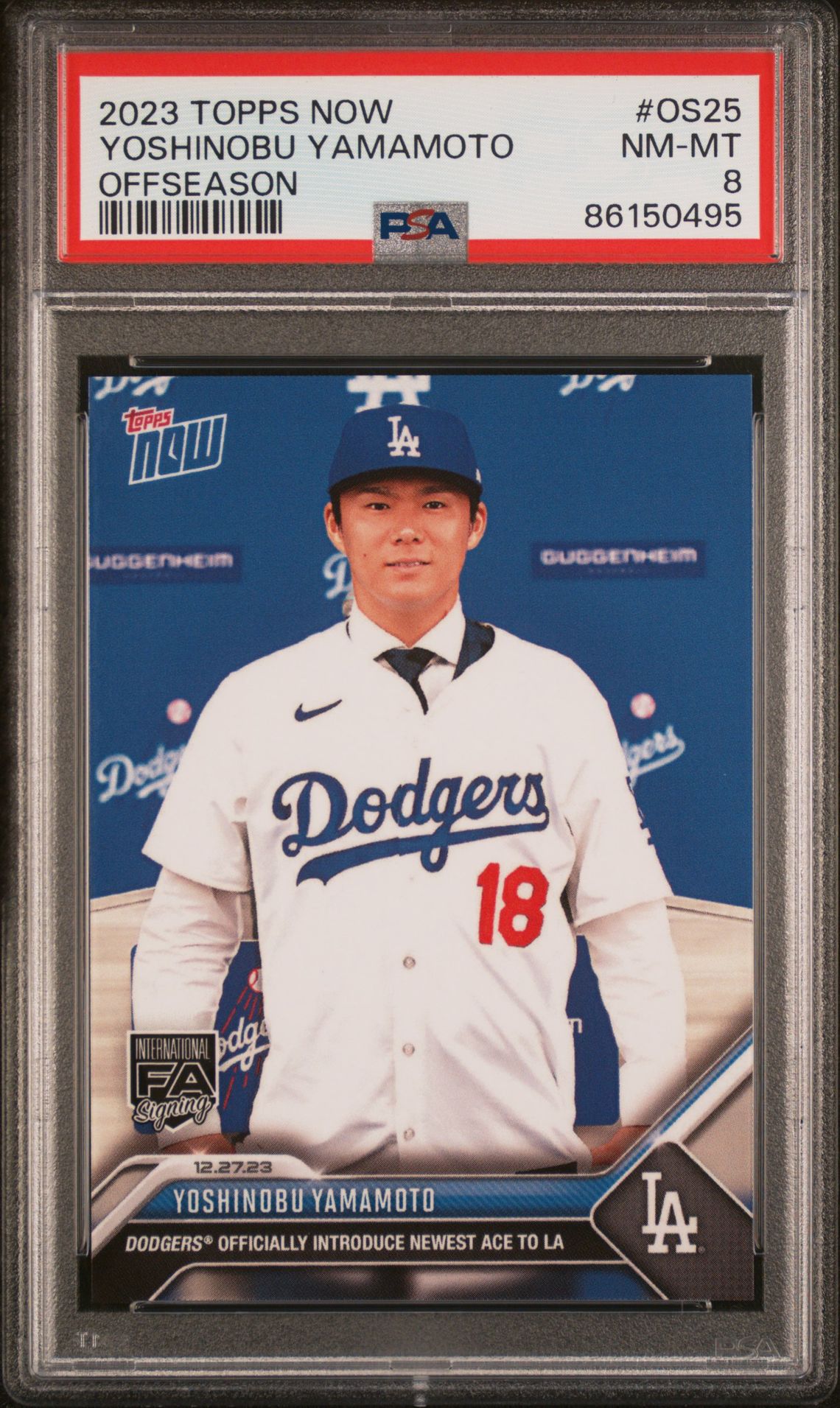 2023 Topps Now TOPPS NOW OFFSEASON #OS25 Yoshinobu Yamamoto front