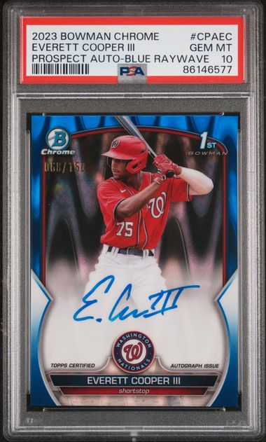2023 Bowman Bowman Chrome #CPAEC Everett Cooper III front