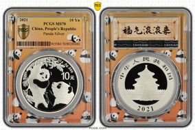 2021 10 Yn Panda Silver Panda 2023 Yellow Lbl. MS70