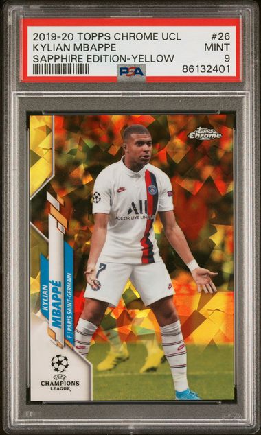 2019-20 Topps Chrome Sapphire Kylian Mbappe #26 PSA 10 Gem shops MINT