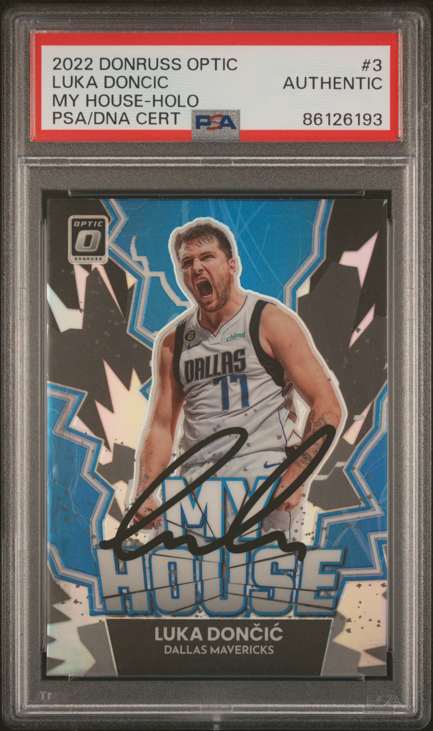 2022 Panini Donruss Optic My House Luka Doncic #3 (My House-Holo) front