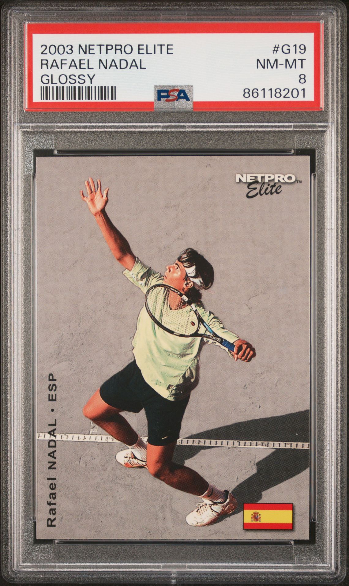 2003 NETPRO ELITE GLOSSY #G19 Rafael Nadal front