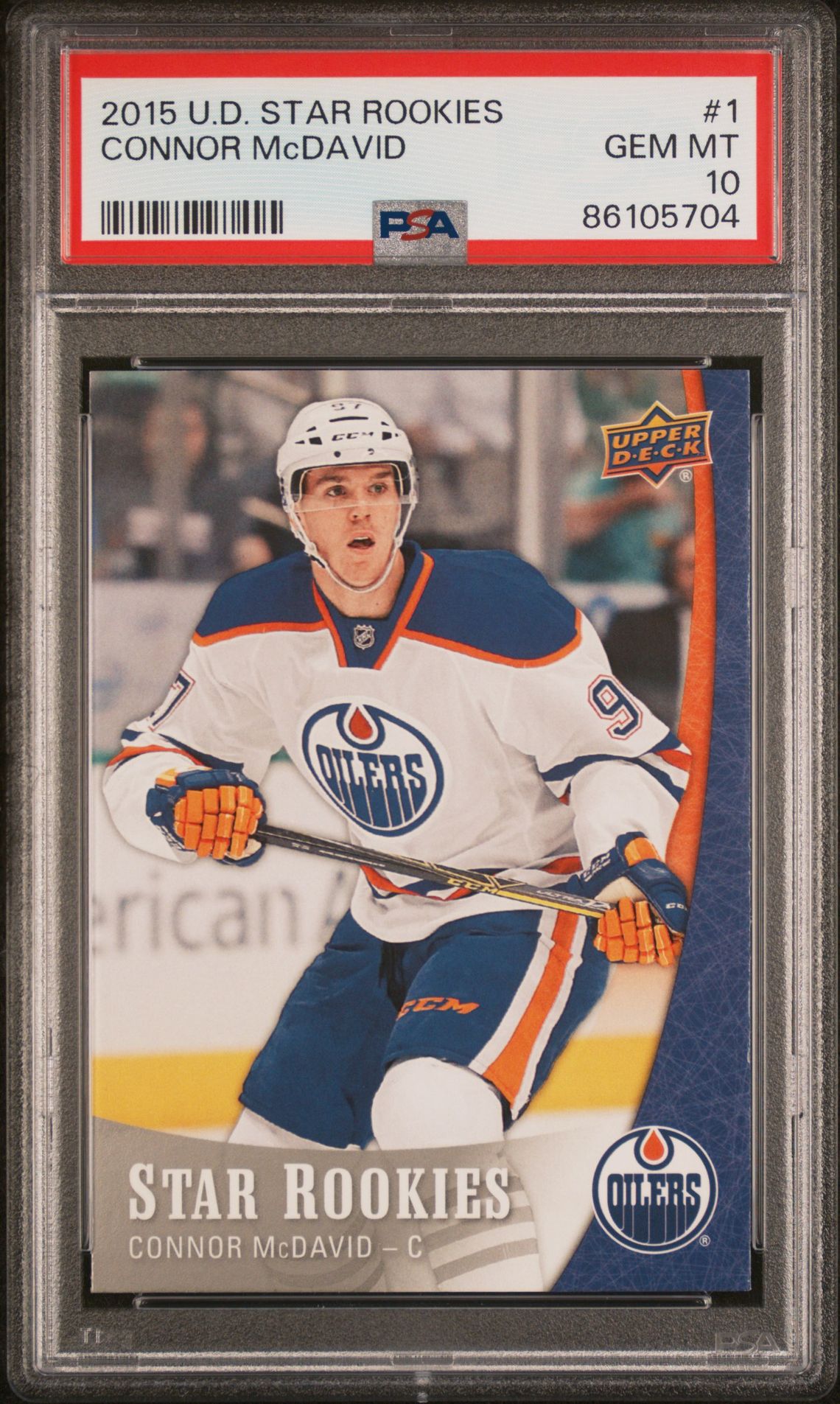 2015 Upper Deck Star Rookies Connor Mcdavid #1 Gem Mt 10 front