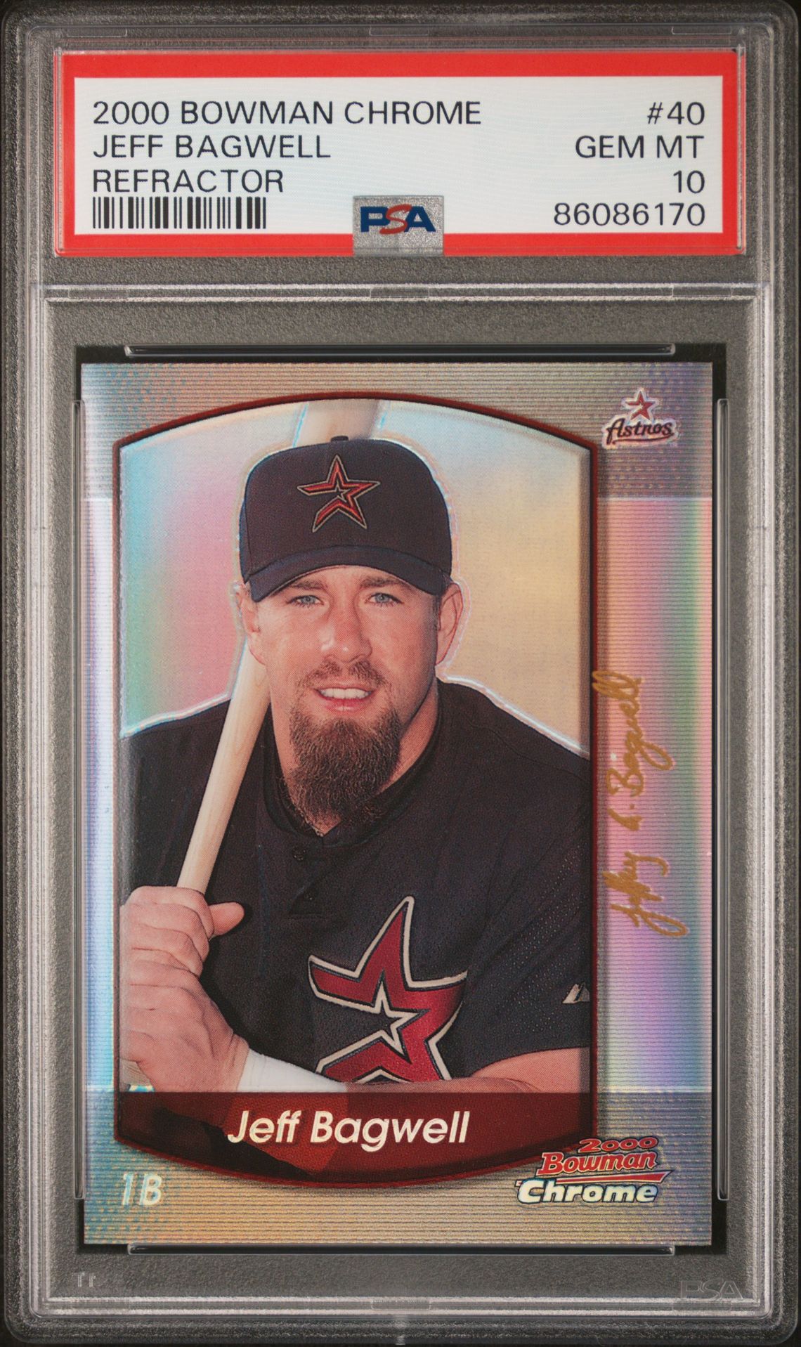 2000 Bowman BOWMAN CHROME Refractor #40 Jeff Bagwell front