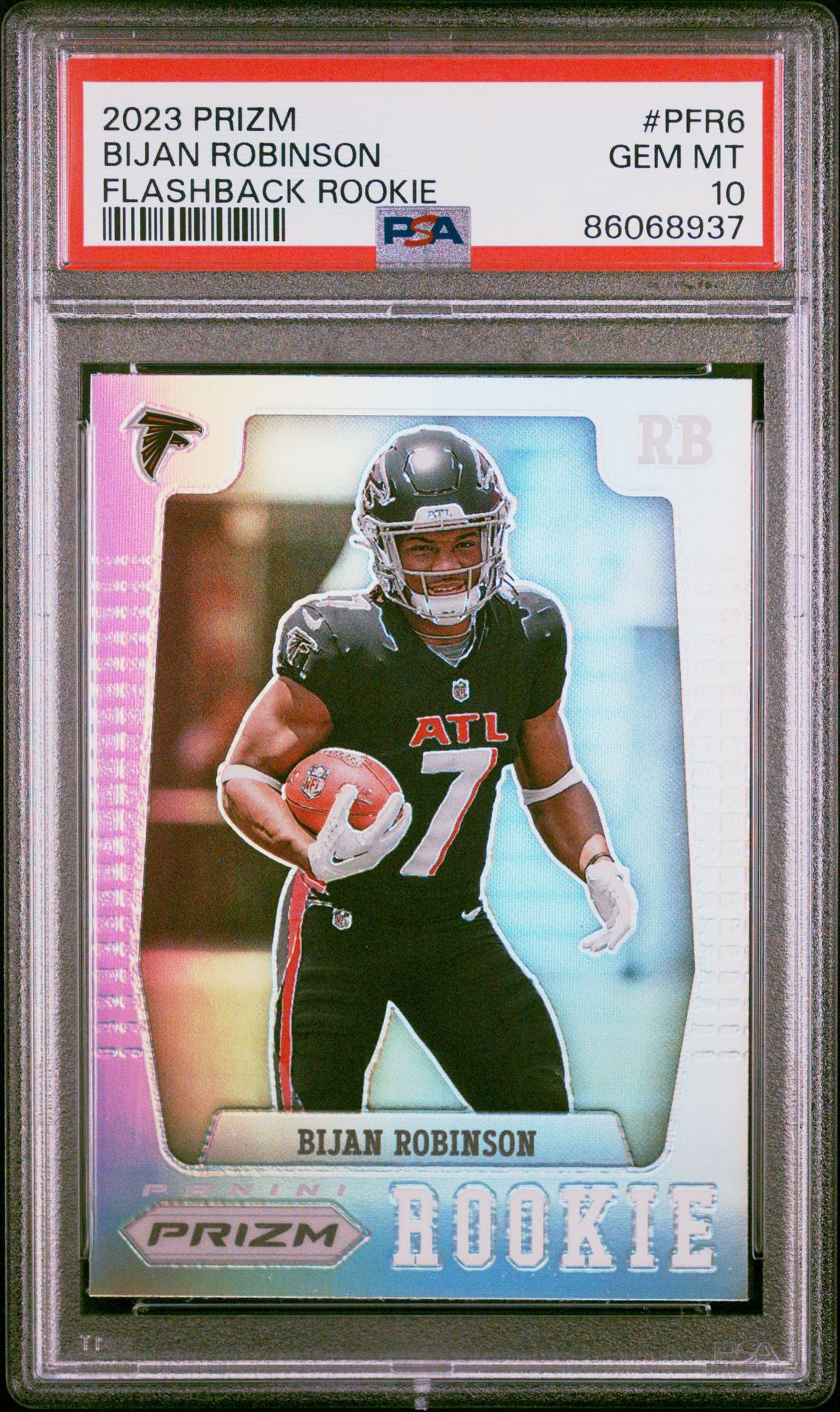 2023 Panini PANINI PRIZM PRIZM FLASHBACK ROOKIE #PFR6 Bijan Robinson front