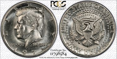 1971-D 50C DDO, FS-101 MS65