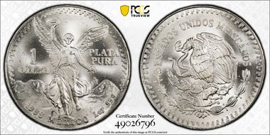 1988-Mo Onza Libertad Ag MS67
