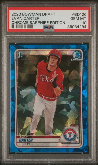 2020 Bowman Bowman Draft Sapphire #BD-126 Carter front