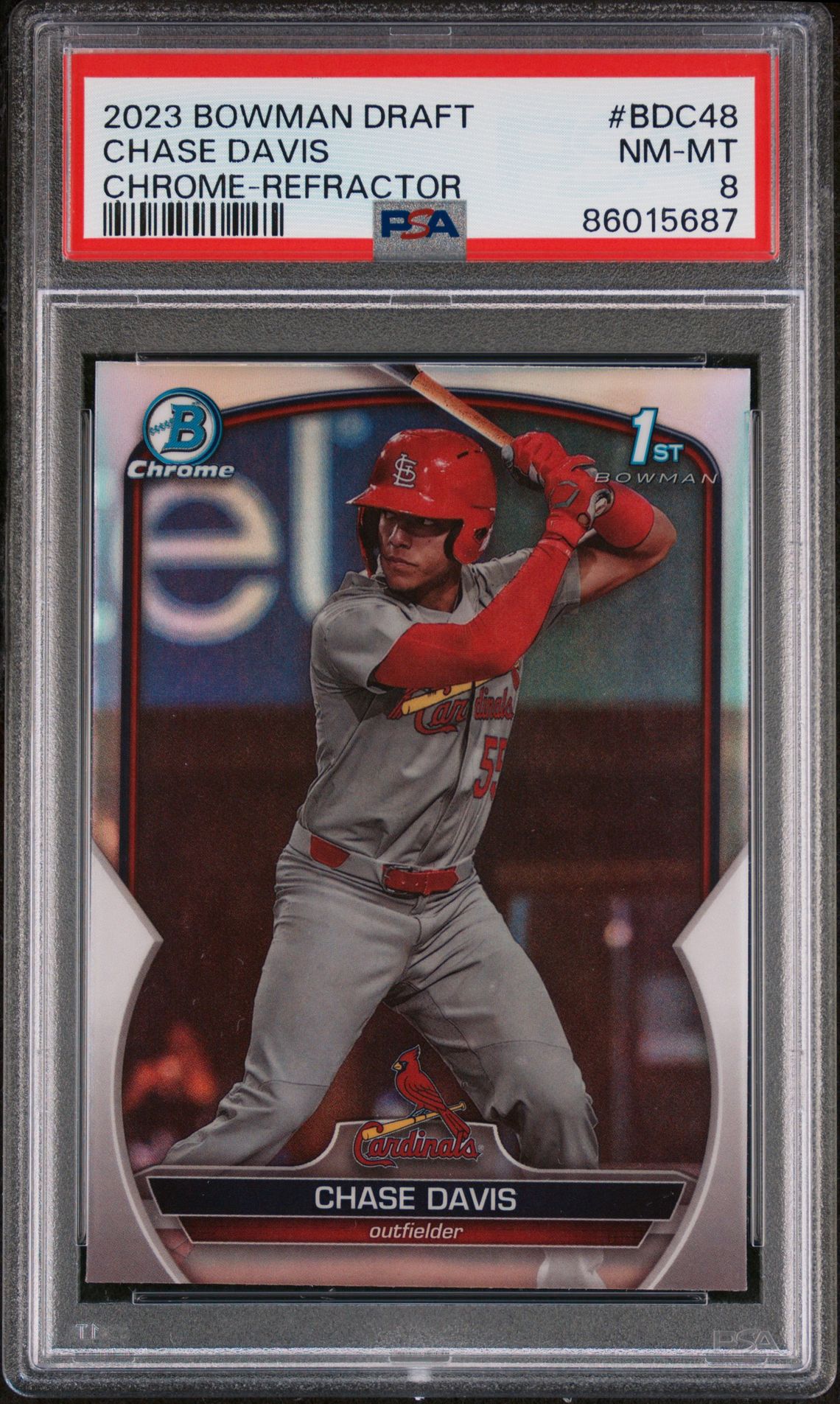 2023 Bowman BOWMAN DRAFT CHROME-REFRACTOR #BDC48 Chase Davis front