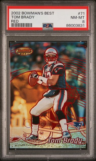 2002 Bowman BOWMAN'S BEST Red Refractor #71 Tom Brady front