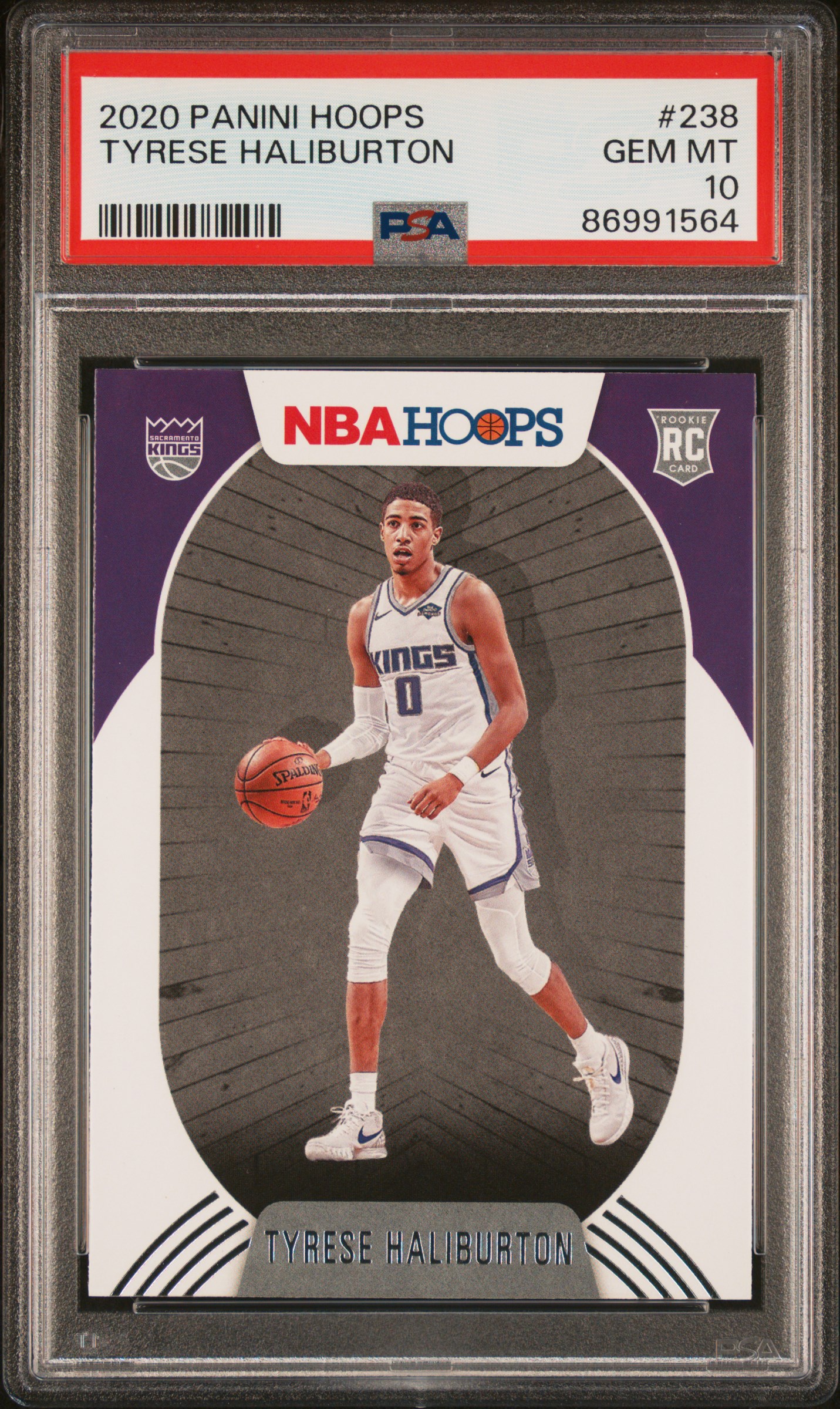 2020 Panini Hoops Tyrese Haliburton #238 Gem Mt 10 front