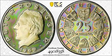 1969 25 Sch Rosegger PR67CAM