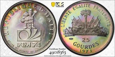 1973 25 G World Cup KM-103  Ag PR66DCAM