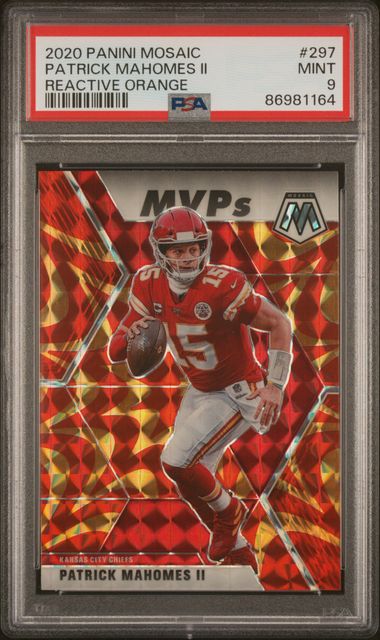 Lot Detail - 2017 Panini Prizm Orange Prizm #269 Patrick Mahomes II Rookie  Card (#213/275) - PSA GEM MT 10