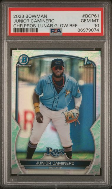 2023 Bowman BOWMAN CHROME PROSPECTS Refractor #BCP61 Junior Caminero front